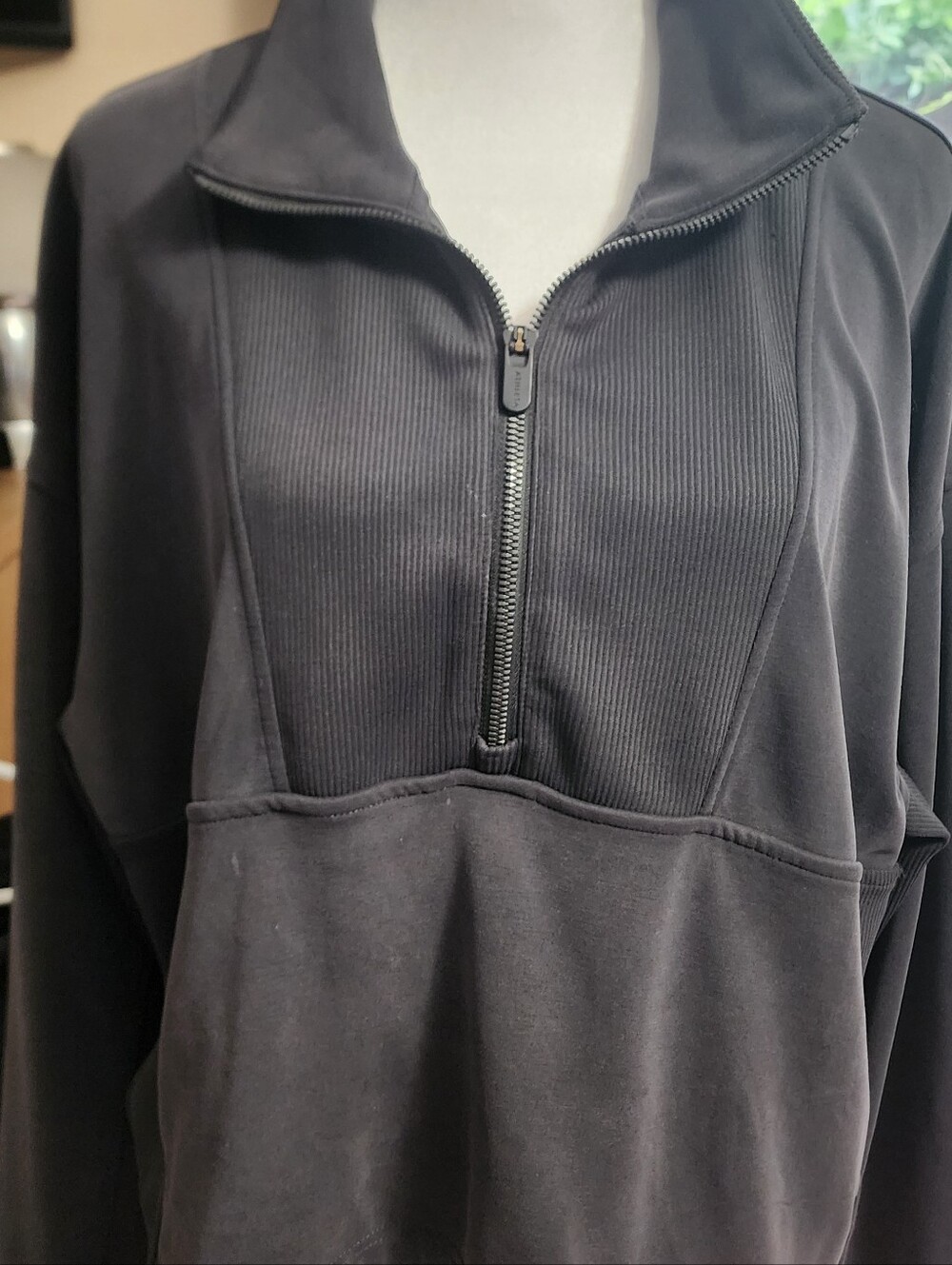 Athleta Black Half-Zip Pullover Top with Matching Pants - Picture 6 of 6
